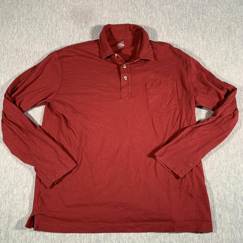Disney Store Grumpy Shirt Mens XL Red Long Sleeve Polo Snow White Graphic